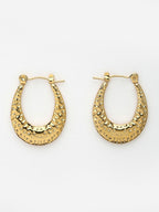 NVR Women's Gold-Polished Contemporary Hoop Earrings | Grocsy