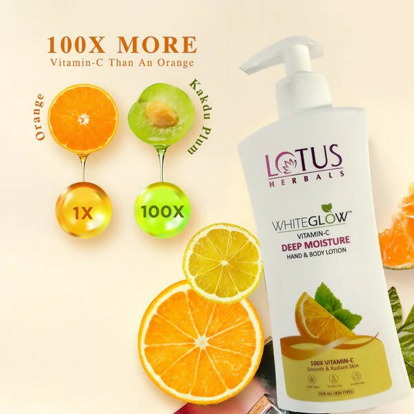 Lotus Herbals WhiteGlow Vitamin C Deep Moisture Hand & Body Lotion | Grocsy