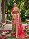 Shree Shyam Fashion Mehndi Soft Silk Saree | Grocsy