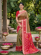 Shree Shyam Fashion Mehndi Soft Silk Saree | Grocsy