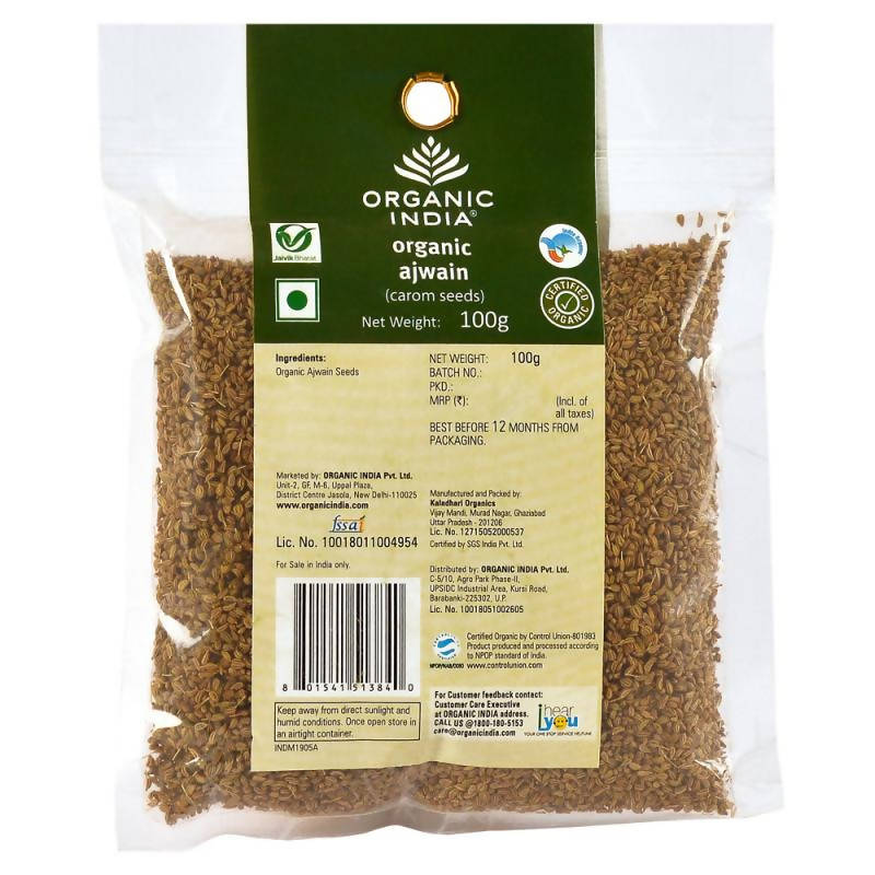 Organic India Organic Ajwain (Carom Seeds) | Grocsy