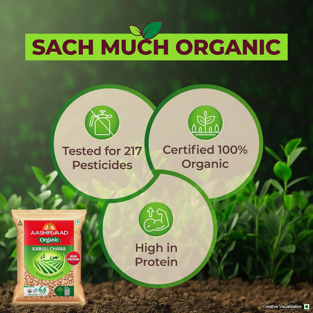 Aashirvaad Organic Kabuli Chana | Grocsy