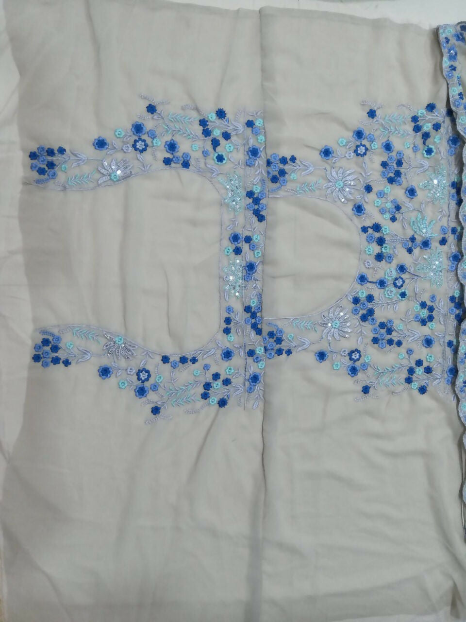 Jyoti Fashion Premium Sky Blue Faux Georgette 3MM Sequins with Thread & Jari Embroidery Lehenga Choli with Dupatta | Grocsy