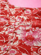 Ahalyaa Women's Traditional wear Tunic - Red | Grocsy