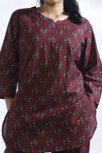 Breathables Butta Print Cotton Co-Ord Set – Wine | Grocsy