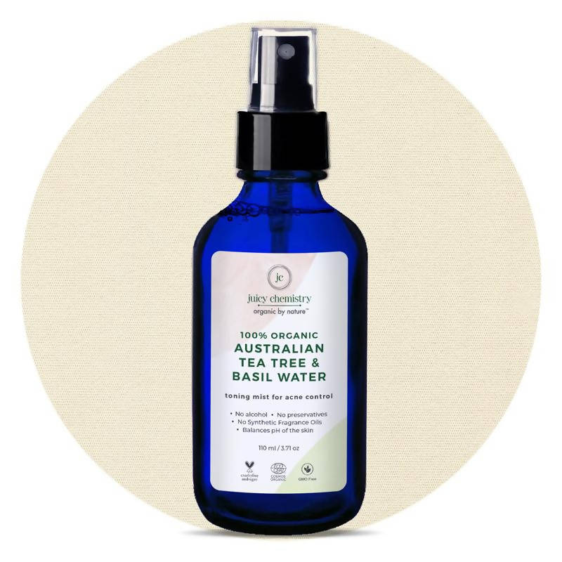 Juicy Chemistry Australian Tea Tree & Basil Water Toner for Acne-Prone Skin | Grocsy