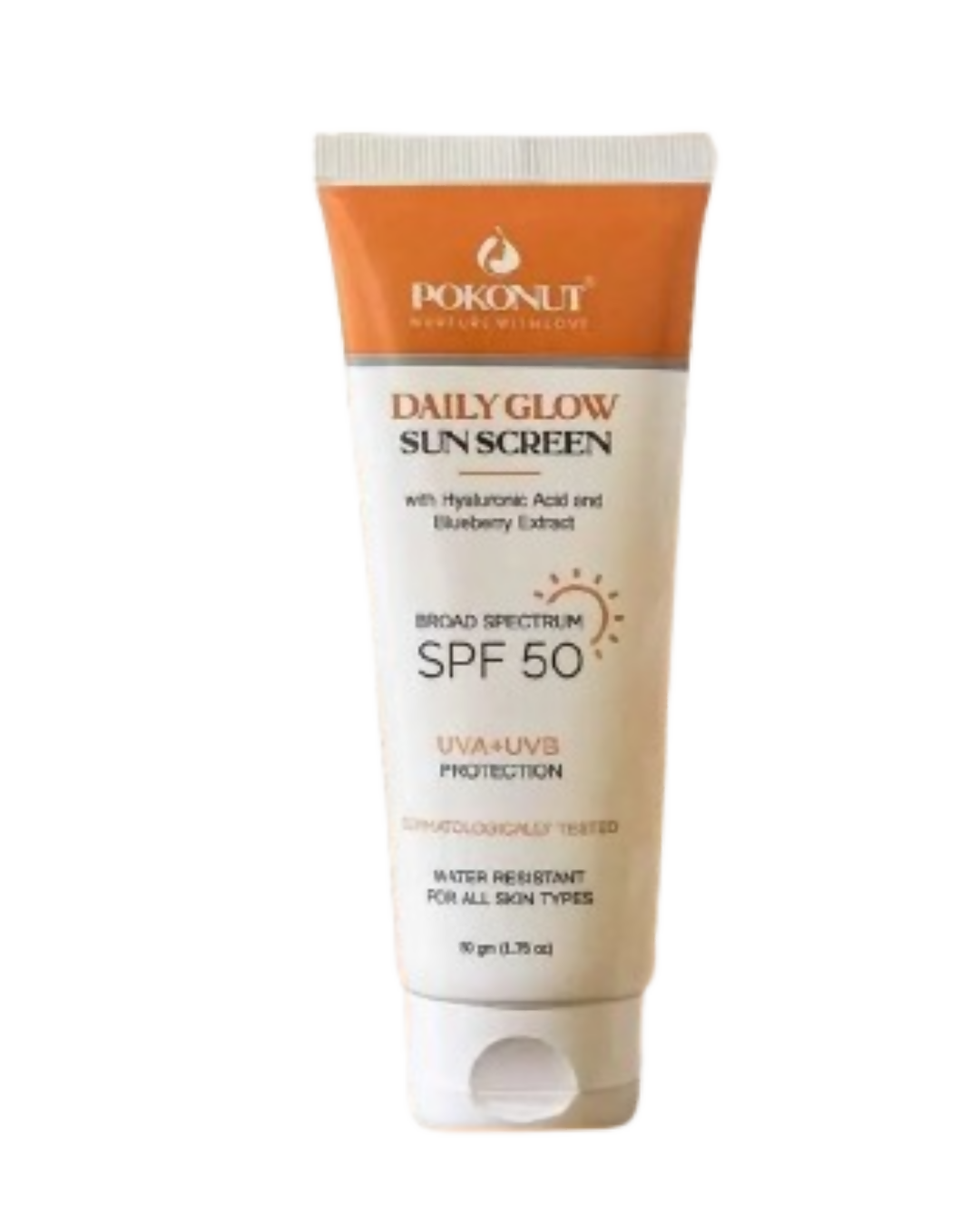 Pokonut Natural Sunscreen SPF 50 with UVA+UVB protection | Grocsy