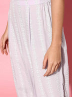 Ahalyaa Women Floral Poly Crepe Belted Detail Kurta Set | Grocsy
