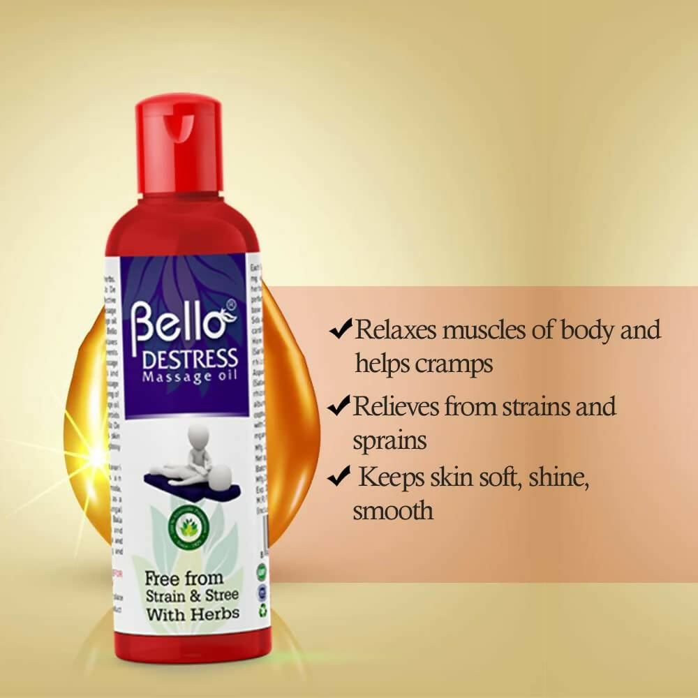 Bello Herbals Destress Massage Oil | Grocsy
