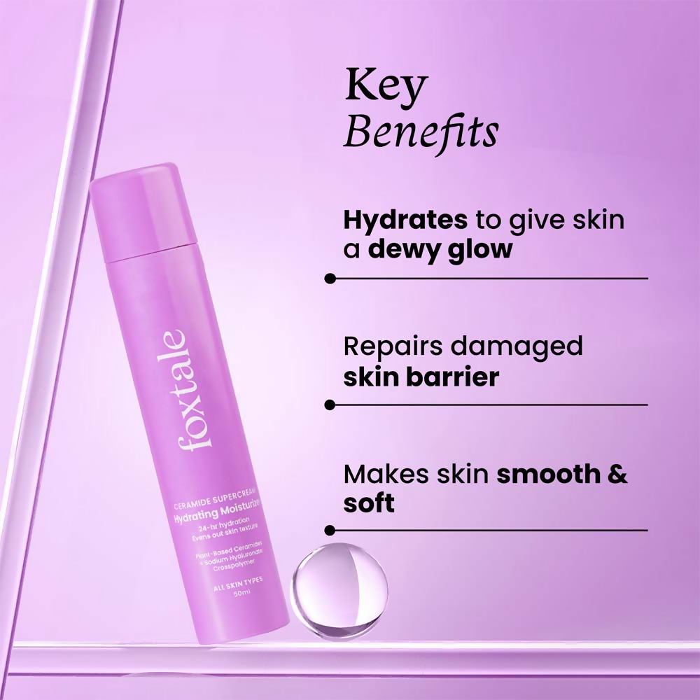 Foxtale Hydrating Ceramide Supercream Moisturizer With Hyaluronic Acid | Grocsy