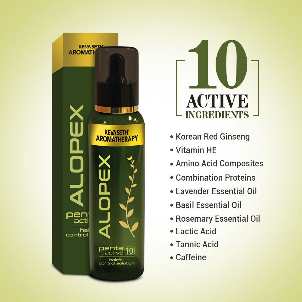Keya Seth Aromatherapy Alopex Penta Active 10 For Hairfall Control Solution | Grocsy