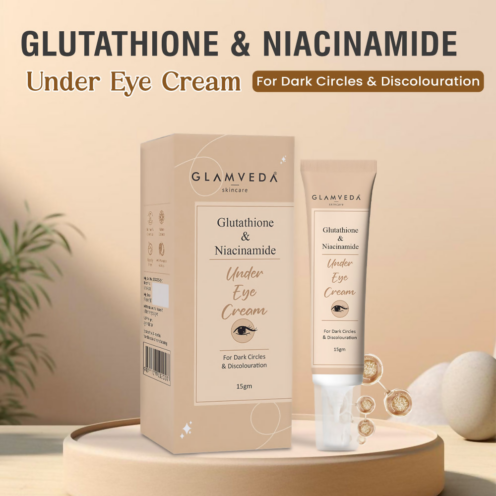 Glamveda Glutathione & Niacinamide Under Eye Cream | Grocsy