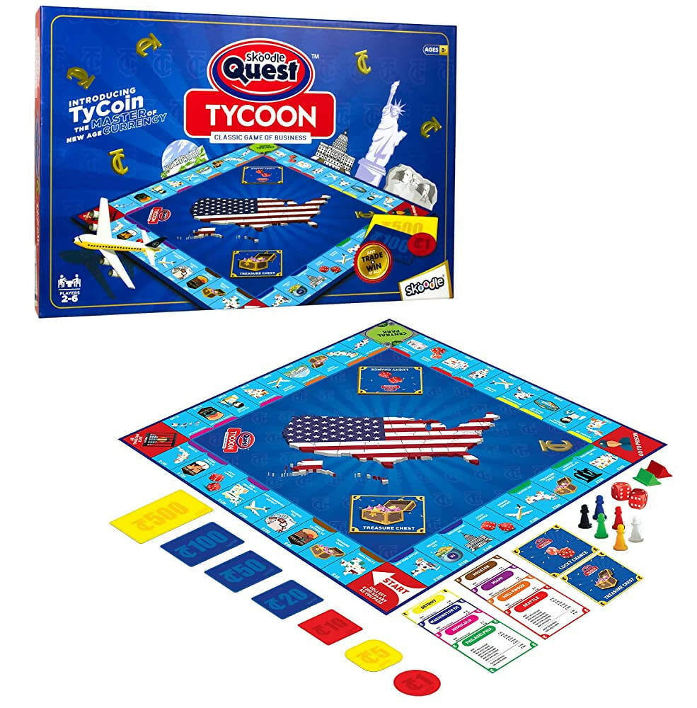 Skoodle Quest Tycoon Classic Game of Business Games & Puzzles for Families and Friends, Toys for Kids | Grocsy