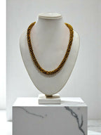 Inhanns Noor-E-Jalwa – Handmade Crystal Bead Necklace -Adjustable - Golden Only Necklace | Grocsy