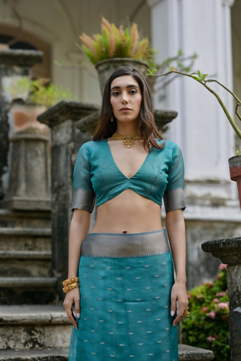 Rama Kalyani Silk Woven Design Saree - Priyalaxmi | Grocsy