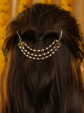 Ruby Raang Kundan Hair Accessory | Grocsy