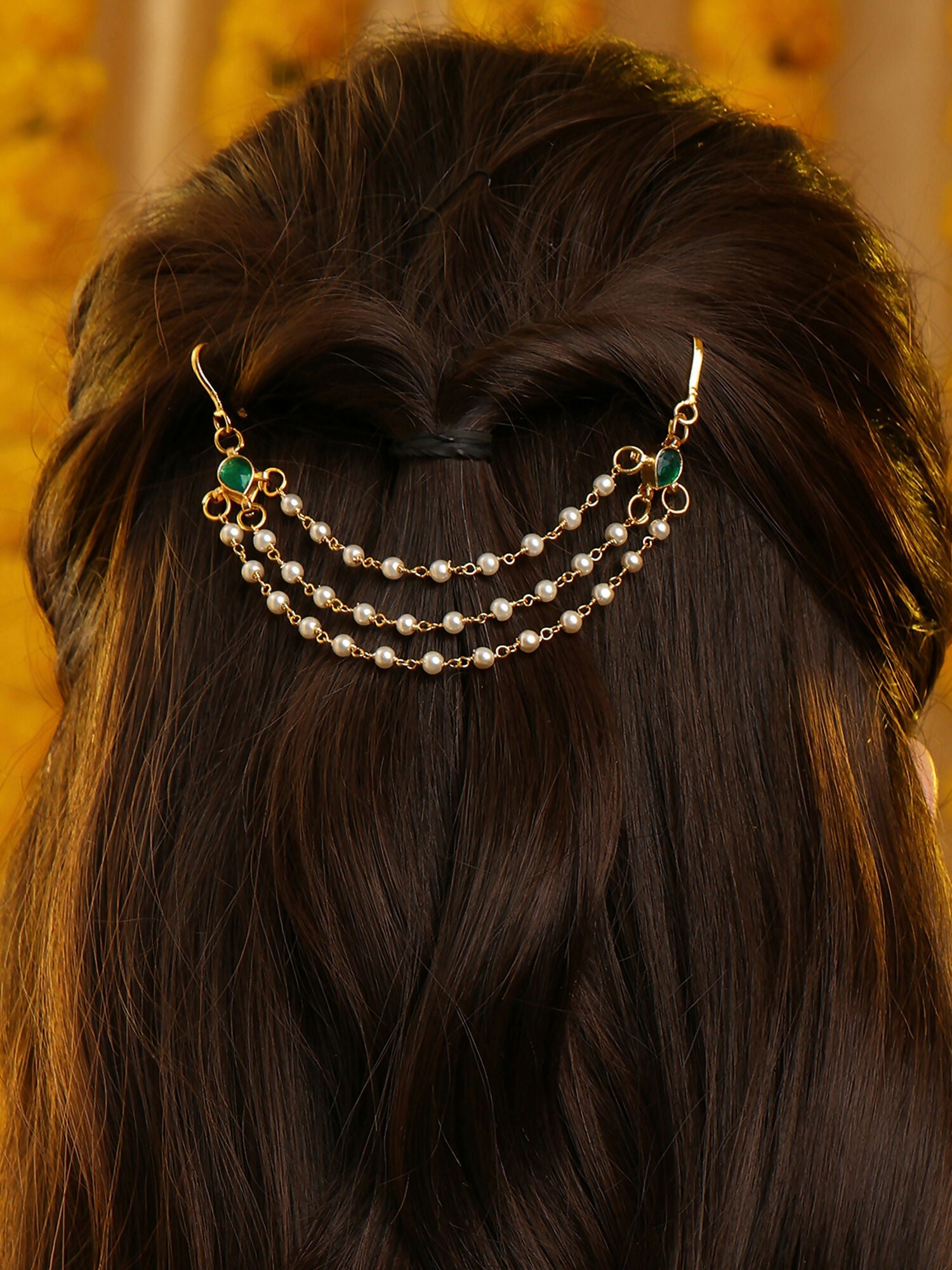 Ruby Raang Kundan Hair Accessory | Grocsy
