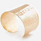 Bling Accessories Rose Gold Textured Brass Cuff Bracelet | Grocsy