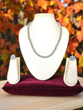 Inhanns Crystal Bloom – Single Line Necklace + Studs - Gray | Grocsy