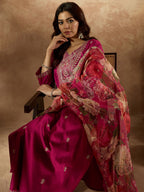 Indo Era Women Floral Embroidered Regular Kurta with Trousers & With Dupatta | Grocsy