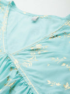 Ahalyaa Women's Traditional Wear Co-ods - Blue | Grocsy