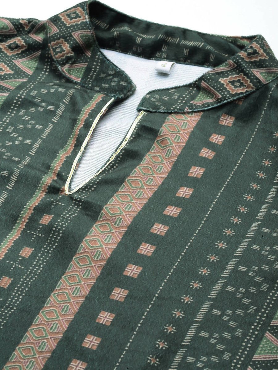 Ahalyaa Women's Traditional wear Kurta - Dark Green | Grocsy