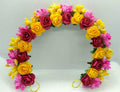 Pink & Yellow Flower Hair Gajra | Grocsy