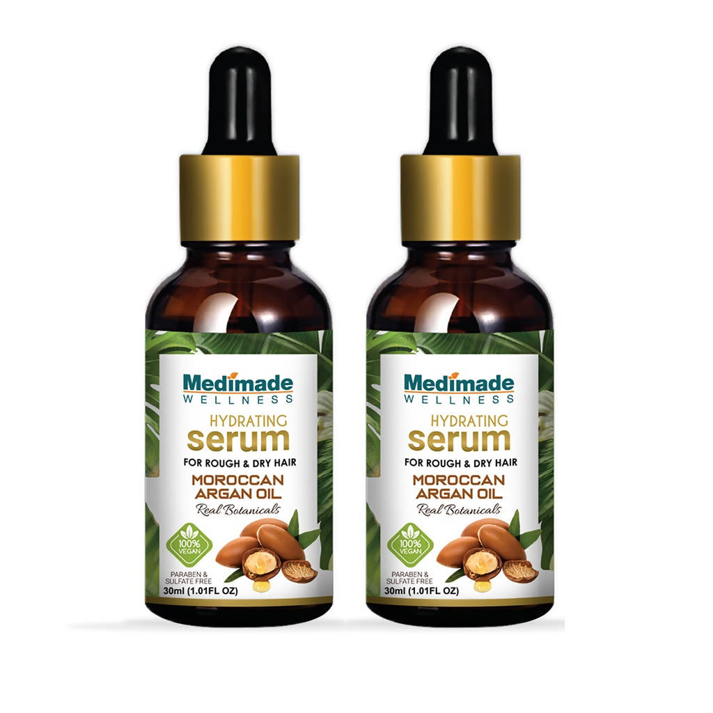 Medimade Wellness Hydrating Hair Serum with Moroccan Argan Oil | Grocsy