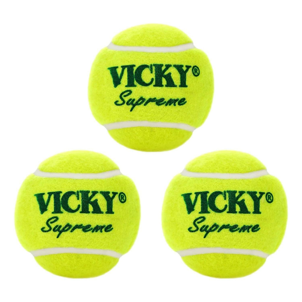 Vicky Supreme Yellow Tennis/Cricket Ball Heavy Multipurposeful Design & Durable Rubber Built | Grocsy