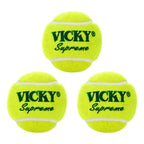 Vicky Supreme Yellow Tennis/Cricket Ball Heavy Multipurposeful Design & Durable Rubber Built | Grocsy