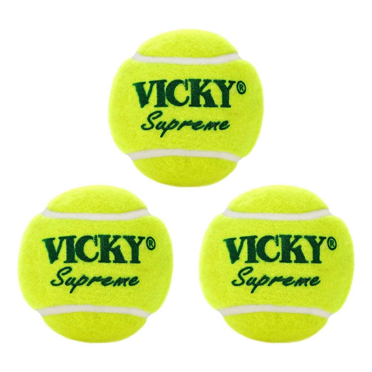 Vicky Supreme Yellow Tennis/Cricket Ball Heavy Multipurposeful Design & Durable Rubber Built | Grocsy
