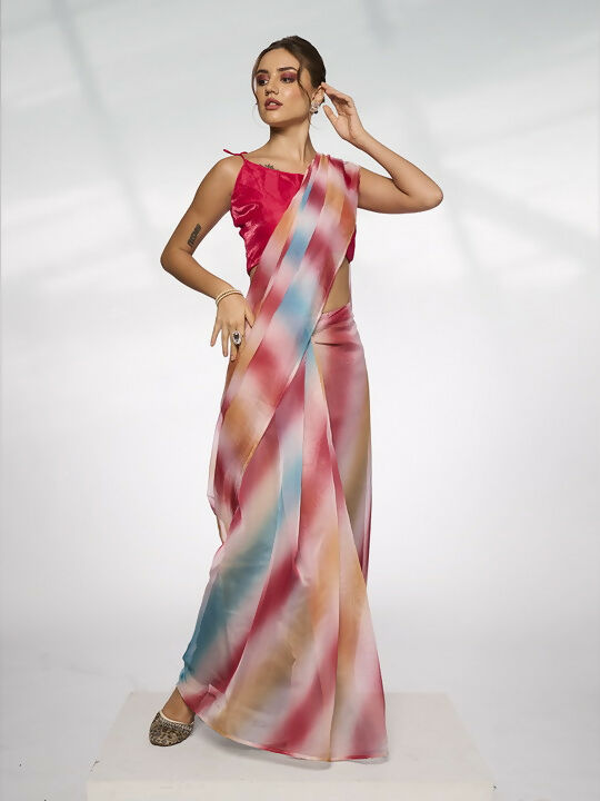 Multy Organza Designer Printed Saree - Shezlin | Grocsy