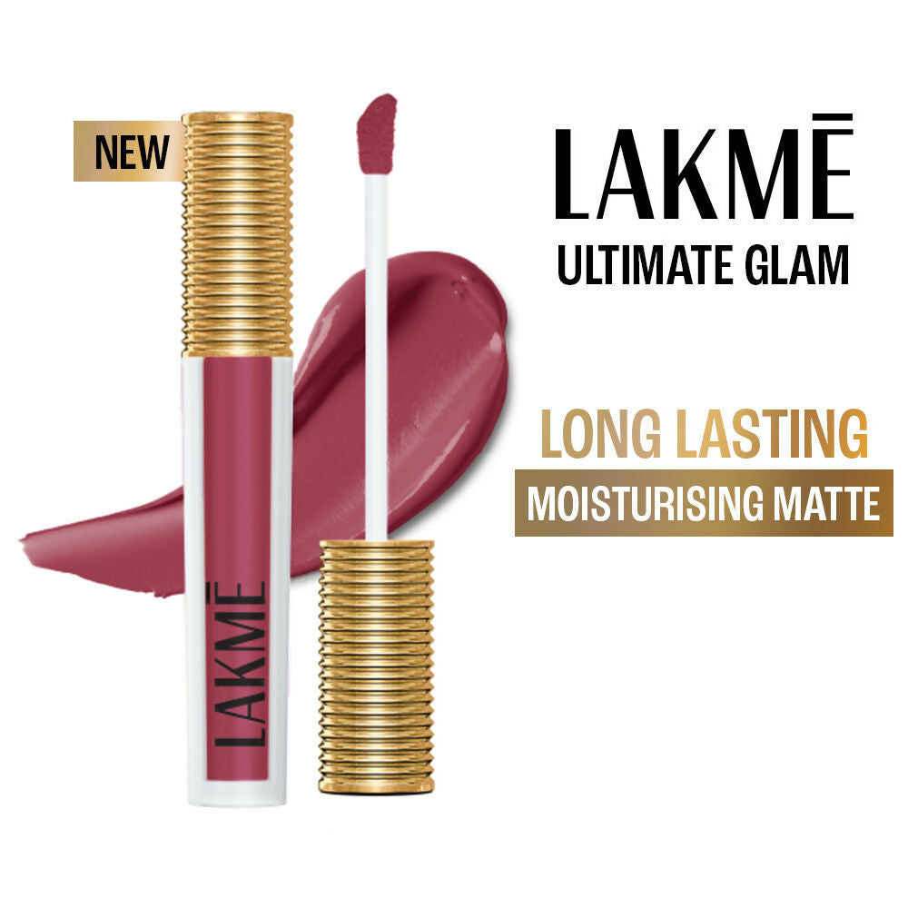 Lakme Ultimate Glam Matte Liquid Lipstick - Muave Party | Grocsy
