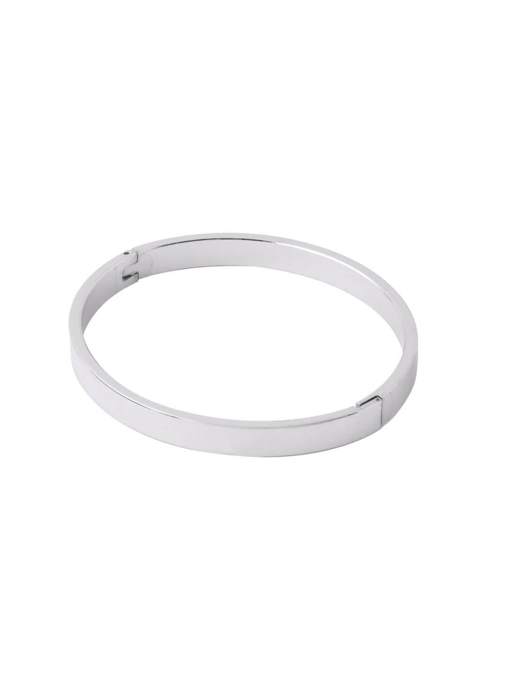 NVR Men's Silver Metal Interlock Kada Bracelet | Grocsy