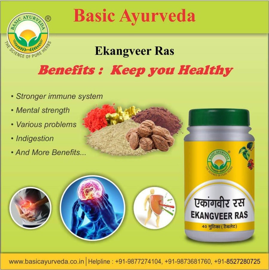Basic Ayurveda Ekangveer Ras Tablet | Grocsy
