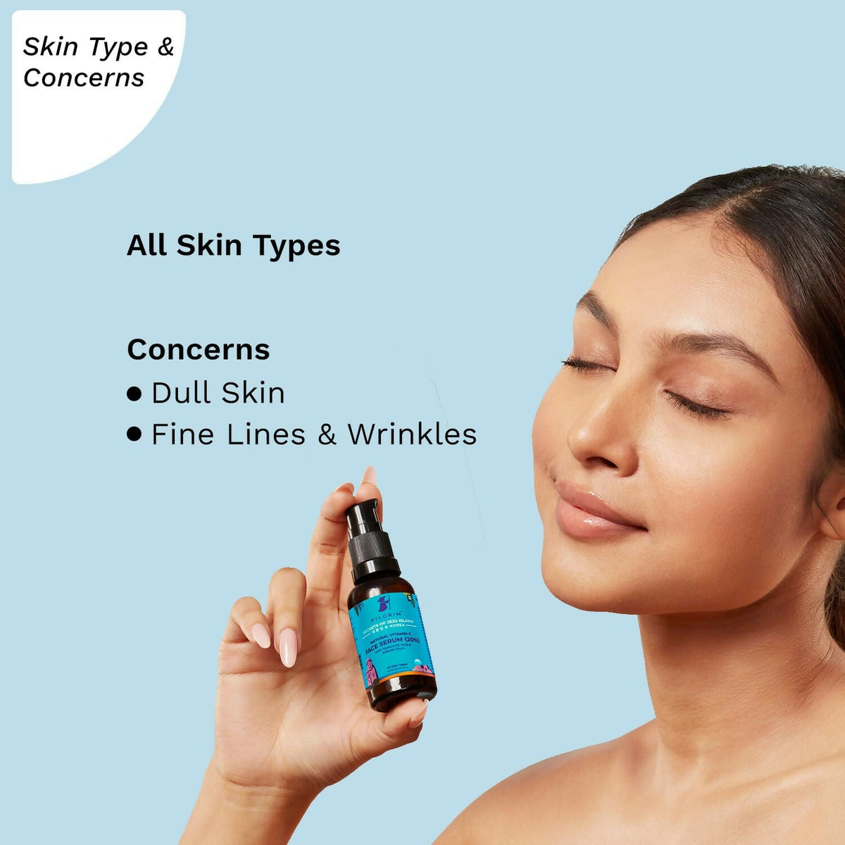 Pilgrim Korean 20% Vitamin C Face Serum with Hyaluronic Acid & Kakadu Plum For Glowing Skin | Grocsy
