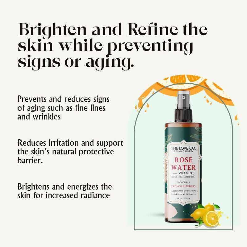The Love Co. Rose Water Spray For Face | Grocsy