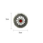 Tiaraa Red Alloy Silver Oxidised Stud Fashion Earrings - Swadesiicart