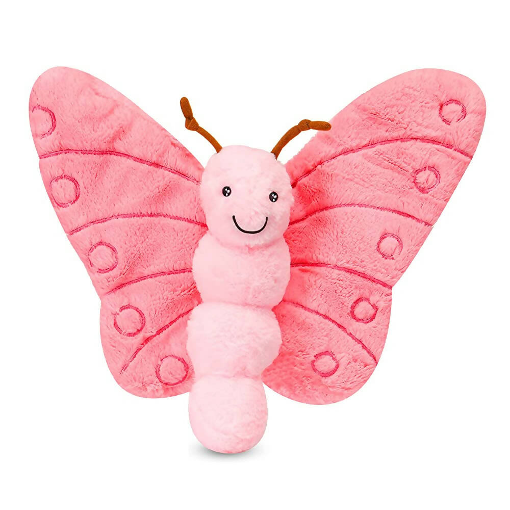 Webby Soft Butterfly Plush Pink Toy for Kids- 40 cm | Grocsy