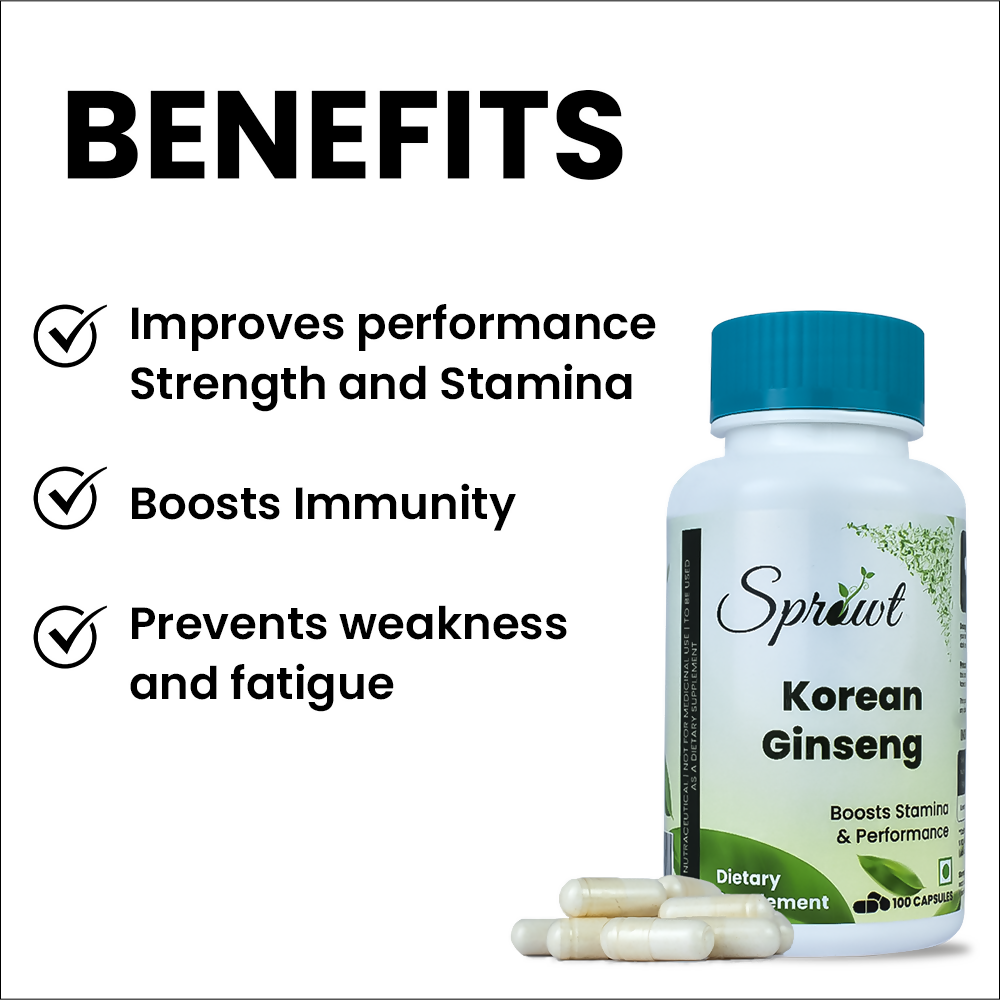 Sprowt Korean Red Ginseng Capsules | Grocsy