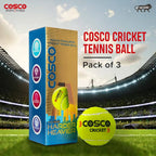 Cosco Light Cricket Tennis Balls (Pack of 3) - Limited Time Offer - Swadesiicart