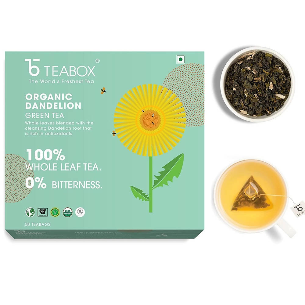 Teabox Organic Dandelion Green Tea Bags | Grocsy