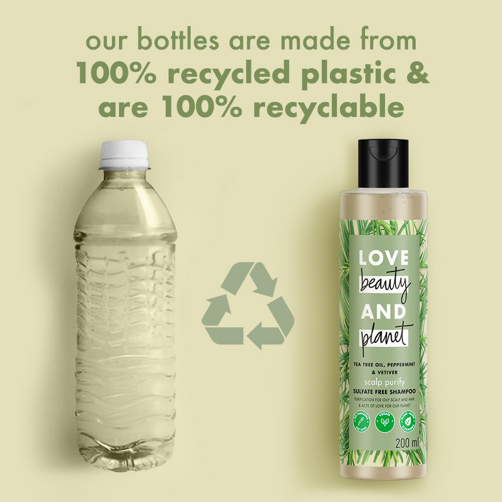 Love Beauty And Planet Tea Tree Peppermint & Vetiver Clarifying Shampoo | Grocsy