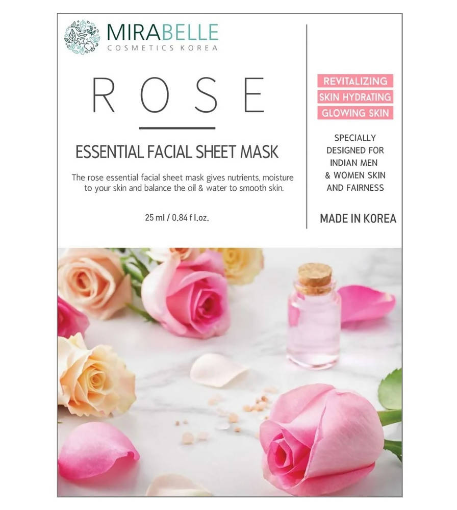 Mirabelle Korea Rose Essential Facial Sheet Mask | Grocsy