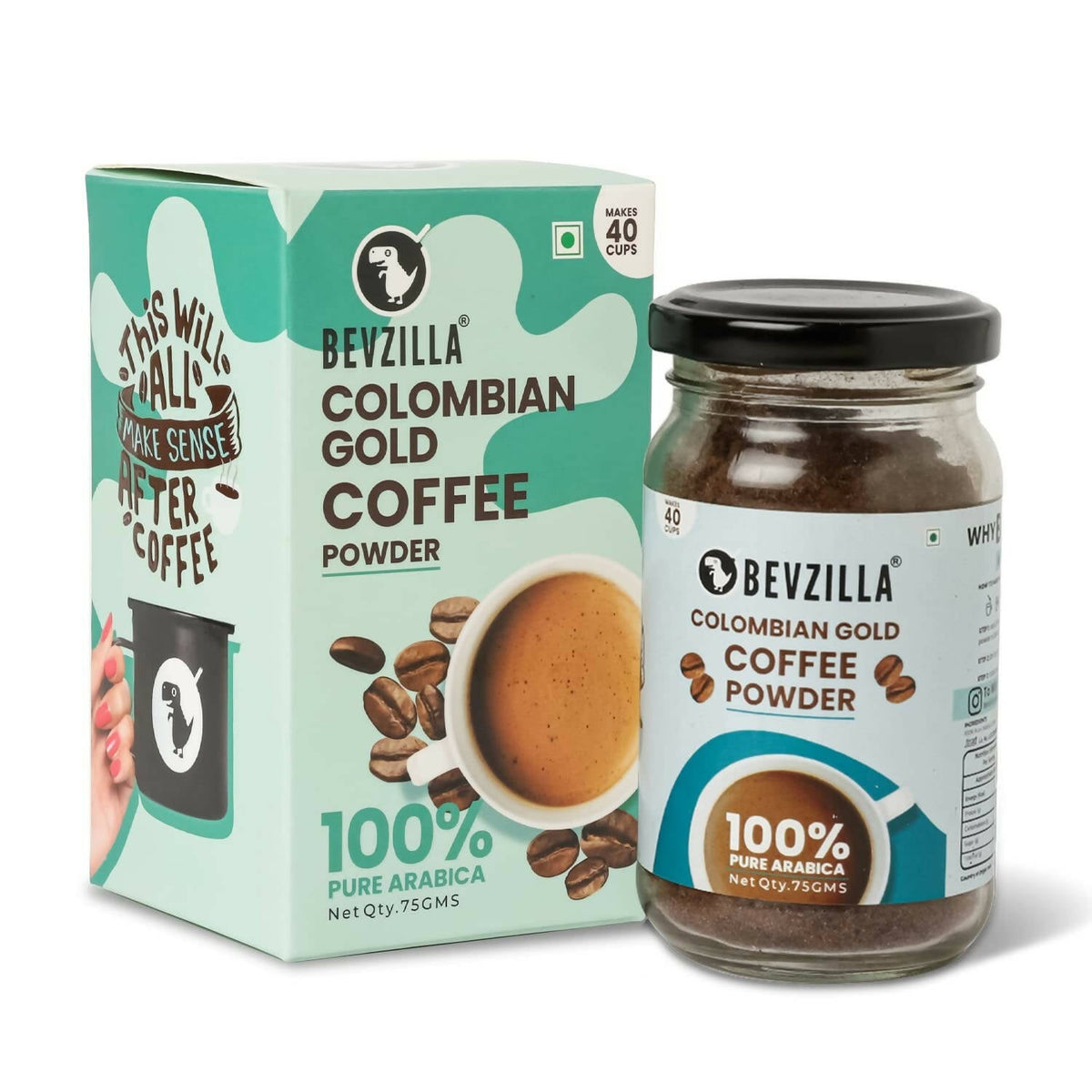 Bevzilla Instant Coffee Powder (Colombian Gold) | Grocsy