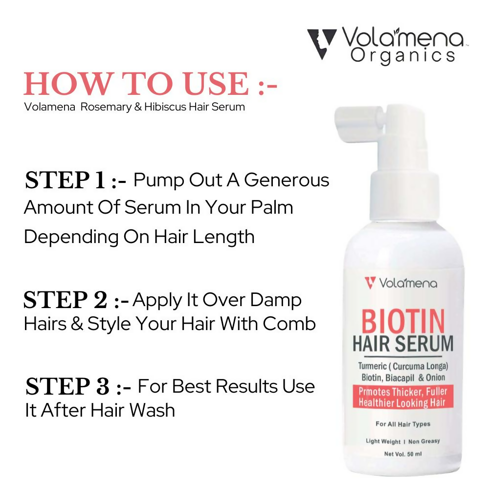 Volamena Biotin Hair Serum Promotes Thicker | Grocsy