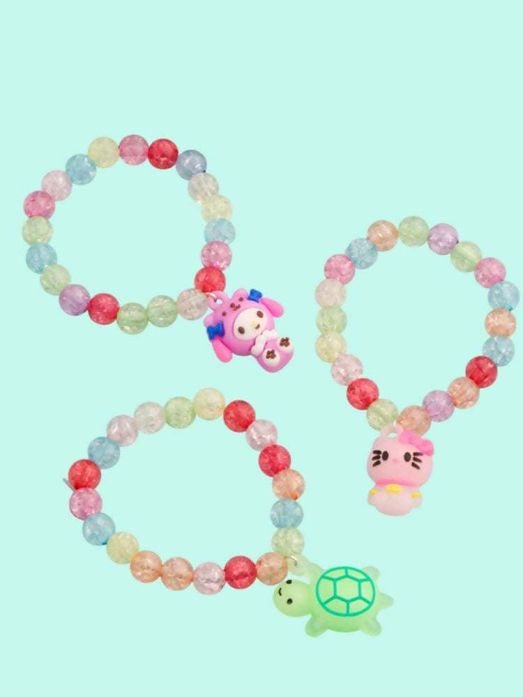 NVR Men & Women Set of 3 Artificial Beads Stylish Bracelet | Grocsy