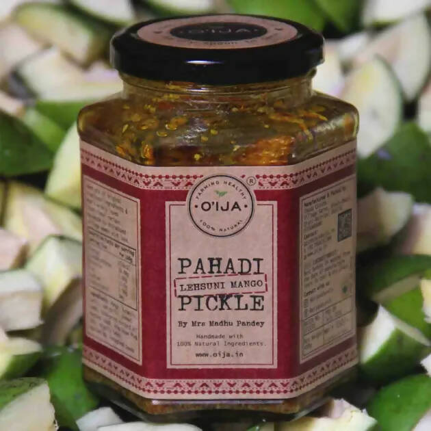 O'Ija Pahadi Lehsuni Mango Pickle | Grocsy