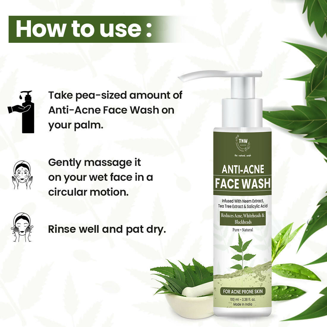 The Natural Wash Anti Acne Face Wash | Grocsy