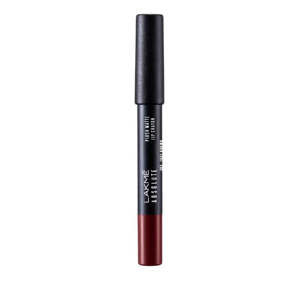 Lakme Absolute Plush Matte Lip Crayon - 303 Foxy Brown | Grocsy